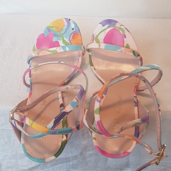 Stuart Weitzman Brand New Multi Colored Heels 9.5 - Picture 3 of 8